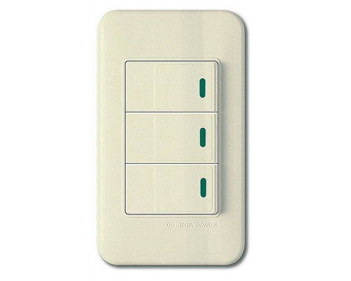 Выключатель трехклавишный с подсветкой Imex 70 Wide Ivory WSN 0426