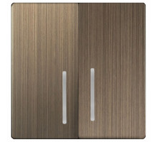 Клавиши для выключателя двухклавишного с подсветкой Werkel Бронзовый WL12-SW-2G-LED-CP