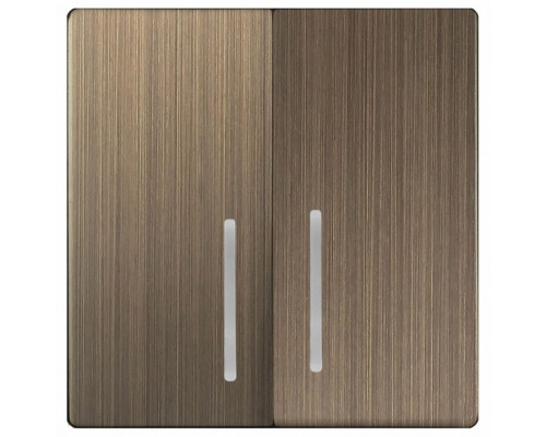 Клавиши для выключателя двухклавишного с подсветкой Werkel Бронзовый WL12-SW-2G-LED-CP