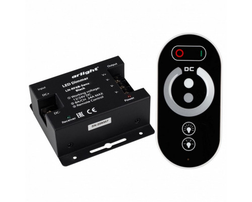 Контроллер-диммер с пультом ДУ Arlight LN-RF6B LN-RF6B-Sens Black (12-24V, 3x8A)