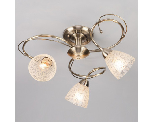 Люстра на штанге Eurosvet Natalie 30130/3 античная бронза