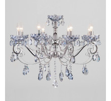 Подвесная люстра Eurosvet Escada 10109/8 хром/лазурный хрусталь Strotskis