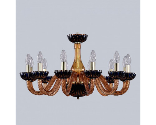 Подвесная люстра Bohemia Ivele Crystal Ivele Crystal 1 1308/12/240 G Am/Amber-Blue/H-1K