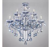 Подвесная люстра Eurosvet Darfina 3015/12 хром/лазурный хрусталь Strotskis