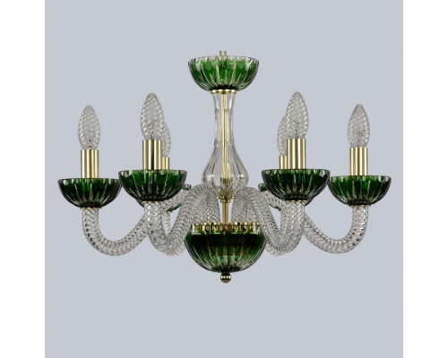 Подвесная люстра Bohemia Ivele Crystal Ivele Crystal 1 1308/6/165 G Cl/Clear-Green/H-1K