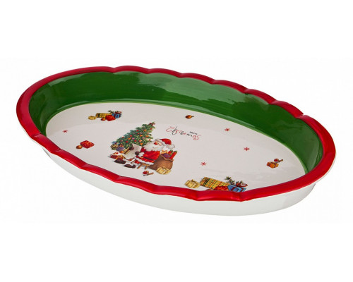 Блюдо декоративное (39х24х5 см) Merry Christmas 358-1477