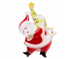 Панно световое (11x7 cм)Санта Клаус с елочкой 501-025