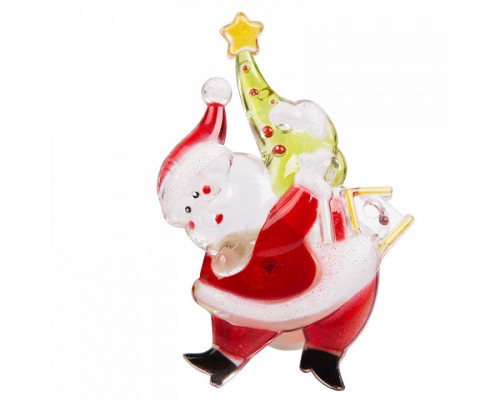 Панно световое (11x7 cм)Санта Клаус с елочкой 501-025