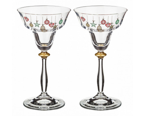 Набор из 2 подсвечников Елочные игрушки 674-477