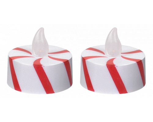 Набор из 2 свечей светодиодных (4х3.8 см) Леденец 55048