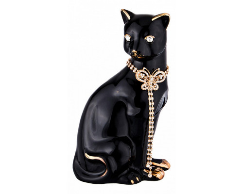 Статуэтка (13x11x25 см) Кошка с цепочкой 276-173