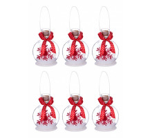 Набор из 6 елочных игрушек (7х9 см) Елочка 862-217