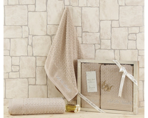 Набор из 2 полотенец для ванной Ebru S.018кофе