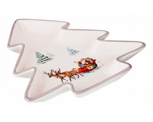Блюдо декоративное (26.2х25.8х3.1 см) Новогодняя сказка 230-253