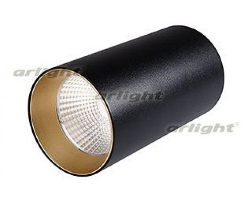Накладной светильник Arlight  SP-POLO-R85-1-15W Warm White 40deg (Black, Gold Ring)
