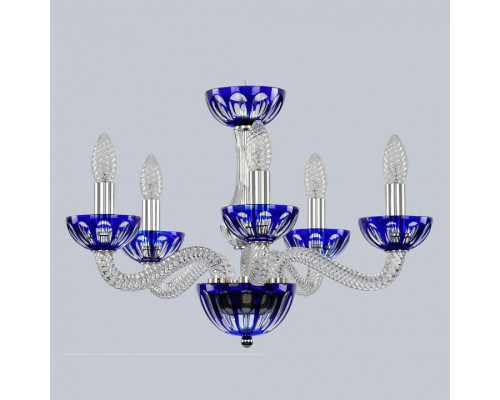 Подвесная люстра Bohemia Ivele Crystal Ivele Crystal 2 1309/5/165 Ni Cl/Clear-Blue/H-1H