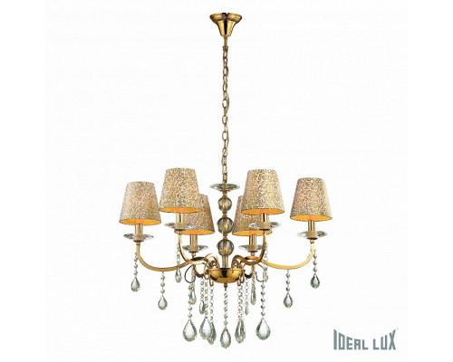Подвесная люстра Ideal Lux Pantheon PANTHEON SP6 ORO