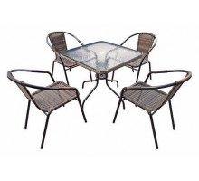 Набор уличный  Николь-2B TLH-037B/073B-80х80 Brown