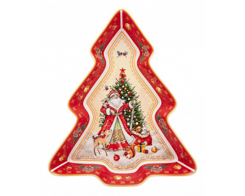 Блюдо (25x21x4 см) Дед Мороз 85-1754