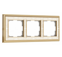 Рамка на 3 поста Werkel Palacio Gracia (золото/белый) W0031429 Palacio Gracia (золото/белый)