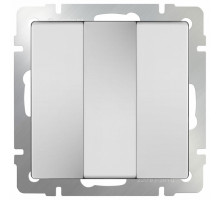 Выключатель трехклавишный без рамки Werkel Белый WL01-SW-3G