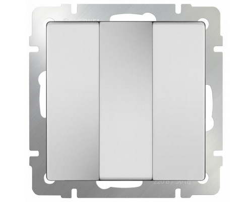 Выключатель трехклавишный без рамки Werkel Белый WL01-SW-3G