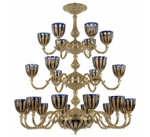 Подвесная люстра Bohemia Ivele Crystal 7201 72101P/12+6+6/360/3d G P1 U Amber-Blue/H-1H
