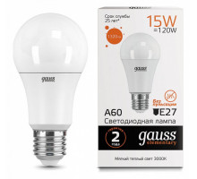 Лампа светодиодная Gauss Led Elementary A60 E27 15Вт 3000K 23215