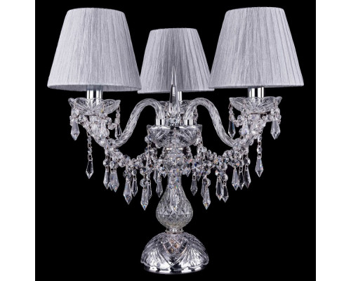 Настольная лампа декоративная Bohemia Ivele Crystal 5703 1403L/3/141-39/Ni/SH6-160