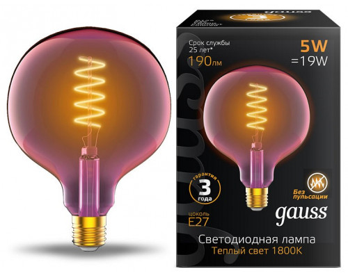 Лампа светодиодная Gauss Colored E27 5Вт 1800K 1011802105