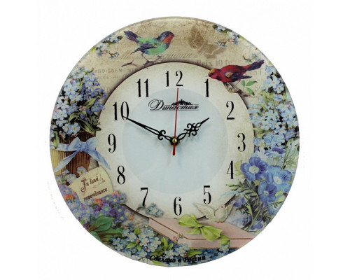 Настенные часы (33x33x4 см) Незабудки-2 01-052