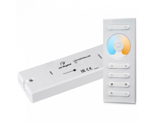Контроллер-регулятор ЦТ с пультом ДУ Arlight SR-2839 SR-2839MIX White (12-24V, 2x5A, ПДУ)