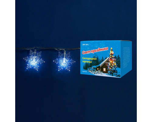 Гирлянда с насадками Uniel Снежинки ULD-S0700-050/DTA WHITE IP20 SNOWFLAKES-1