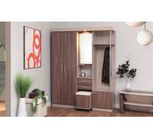 Стенка для прихожей Дебют-5 ясень шимо темный/ясень шимо светлый