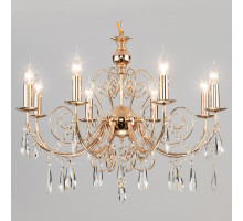 Подвесная люстра Eurosvet Wispa 10094/8 золото/прозрачный хрусталь Strotskis