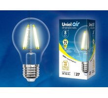 Лампа светодиодная Uniel Air E27 8Вт 3000K LED-A60-8W/WW/E27/CL GLA01TR картон