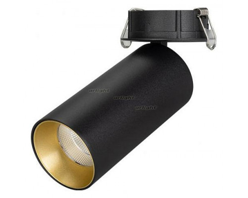 Спот Arlight SP-POLO-BUILT-R65-8W White5000 (BK-GD, 40 deg) 027260