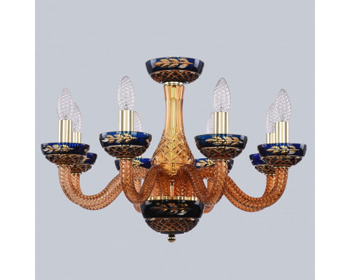 Подвесная люстра Bohemia Ivele Crystal Ivele Crystal 1 1308/8/195 G Am/Amber-Blue/H-1J