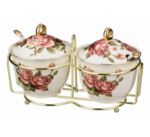 Набор из 2 банок для пищевых продуктов Розы 86-932