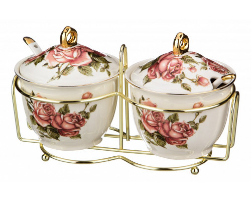 Набор из 2 банок для пищевых продуктов Розы 86-932