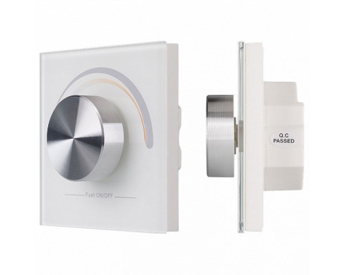 Панель-регулятора ЦТ роторная встраиваемая Arlight Rotary SR-2836R-CCT-RF-IN White (3V, MIX)