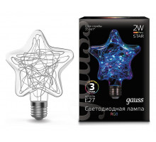 Лампа светодиодная Gauss Led Filament ST65 E27 2Вт K 160802008
