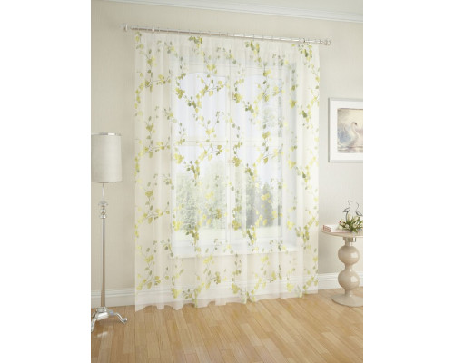 Гардина (300x260 cм) 1 шт. Желтые Цветы