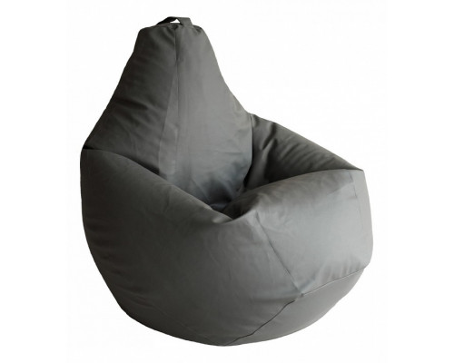 Кресло-мешок Серая ЭкоКожа L