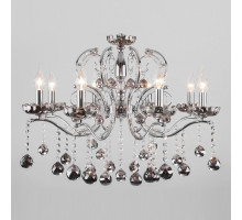 Подвесная люстра Eurosvet Brezza 10107/8 хром/дымчатый хрусталь Strotskis