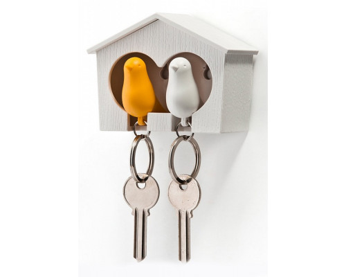 Ключница (9.5х7.1 см) Qualy QL10124-WH-WH-YW