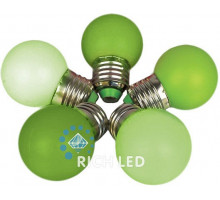 Лампа светодиодная RL-BL E27 220В 1Вт зеленый RL-BL-E27-G45-G