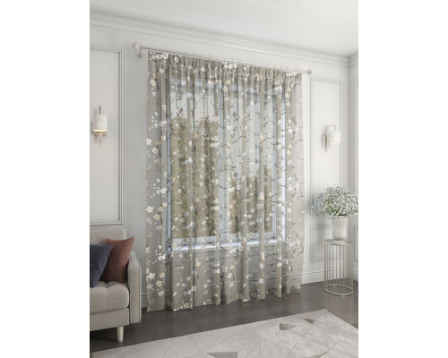 Гардина (300x260 cм) 1 шт. Цветы