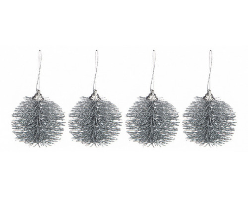 Набор из 4 елочных шаров Silver Dream 858-152