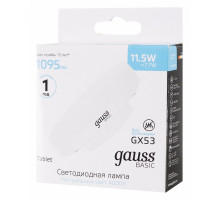 Лампа светодиодная Gauss Basic GX53 11.5Вт 4100K 20849212